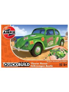 Airfix - QUICKBUILD Flower-Power VW Beetle Green - Snap-fit