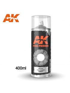   AK Interactive - Fine Primer Grey - Spray 400Ml (Includes 2 Nozzles)