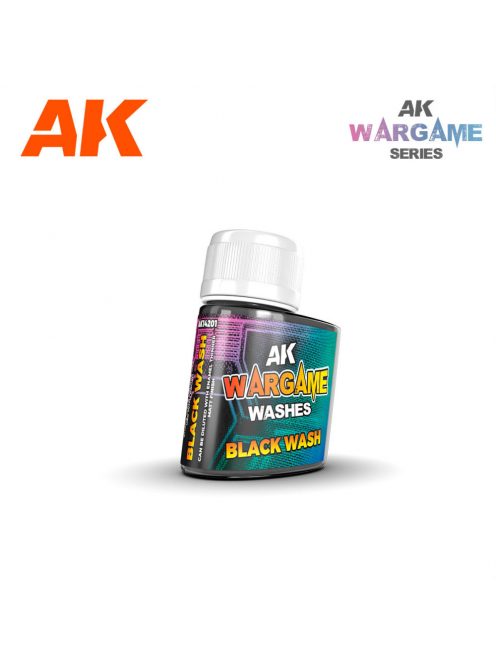 AK Interactive - AK14201 Black Wash (35ml) - Enamel Wash