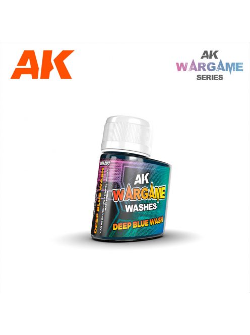 AK Interactive - AK14207 Deep Blue Wash (35ml) - Enamel Wash