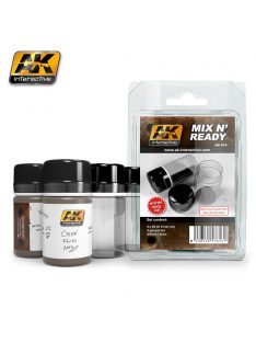   AK Interactive - Mix N Ready - Enamel (4 Empty 35Ml Jars Whith Labels)