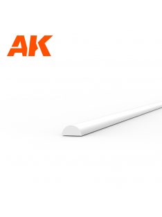 AK Interactive - Half cane 1.00 x 350mm - STYRENE STRIP