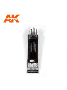 AK Interactive - Set Of 5 Silicone Brushes Hard Tip Small