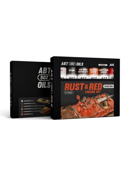 AK Interactive - RUST & RED COLORS SET - ABT 502 OILS