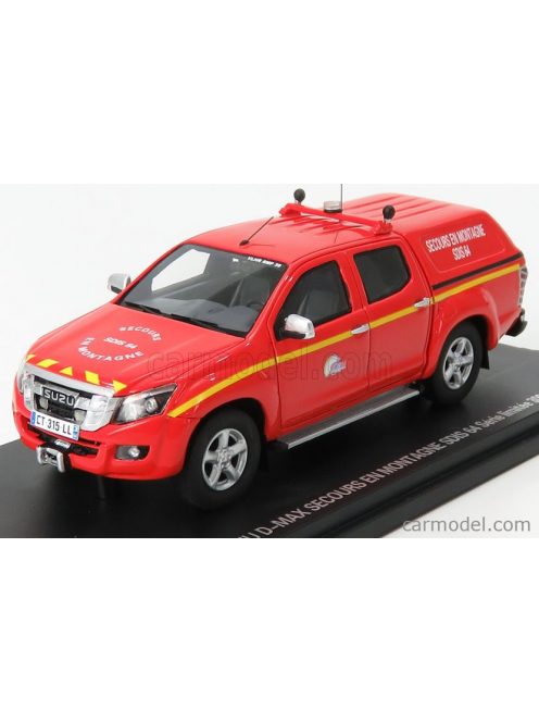 Alarme - Isuzu D-Max Pick-Up Double Cabine Closed Vltt Sdis 64 Secours En Montagne Sapeurs Pompiers 2017 Red