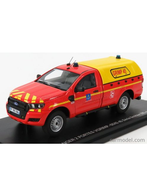 Alarme - Ford Usa Ranger Pick-Up Closed Sdis 45 Sapeurs Pompiers 2017 Red Yellow White