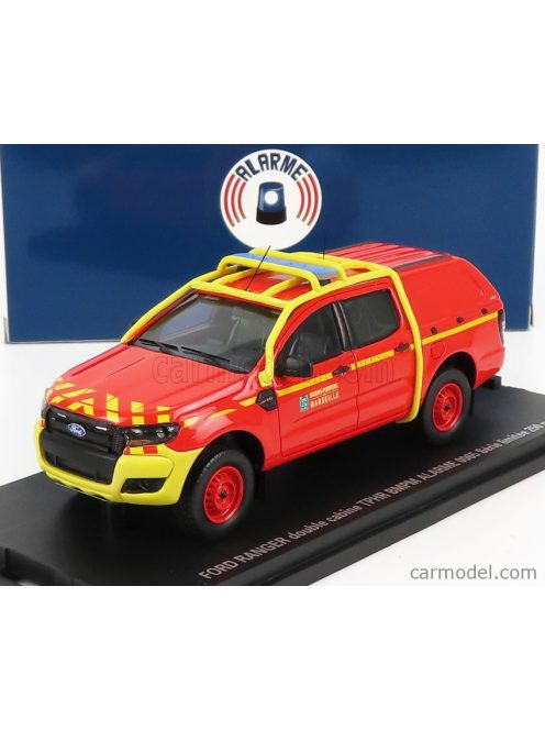 Alarme - Ford Usa Ranger Pick-Up Closed Double Cabine Bmpm Marins Pompiers 2011 Red Yellow