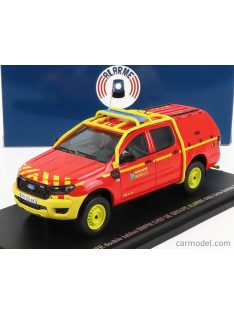   Alarme - Ford Usa Ranger Pick-Up Closed Double Cabine Vr-1-15 Bmpm Marins Pompiers 2011 Red Yellow