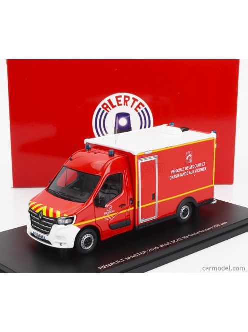 Alerte - Renault Master Van Was Sdis 59 Vehicule De Secours Et D'Assistance Aux Victimes Ambulance Sapeurs Pompier 2019 Red White