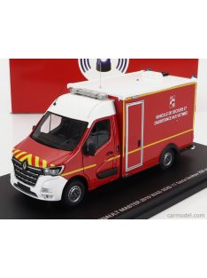   Alerte - Renault Master Van Was Sdis 77 Vehicule De Secours Et D'Assistance Aux Victimes Ambulance Sapeurs Pompier 2019 Red White Yellow