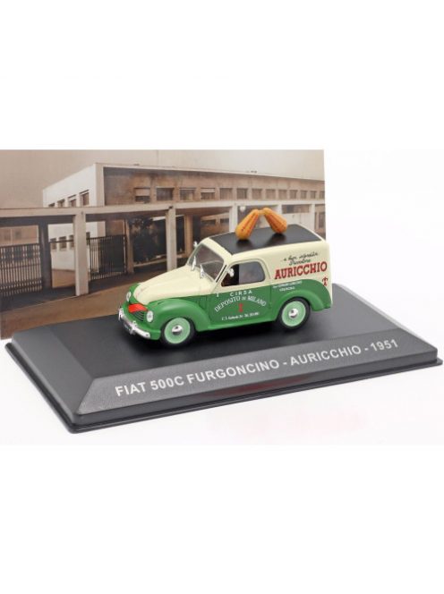 Altaya - 1:43 Fiat 500C Van Auricchio 1951 Cream White / Green