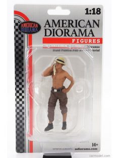   American Diorama - Figures Meccanico - Man Mechanic Crew 4X4 Offroad Camel Trophy 1 Beige Brown