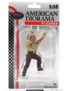   American Diorama - Figures Meccanico - Man Mechanic Crew 4X4 Offroad Camel Trophy 5 Beige Brown