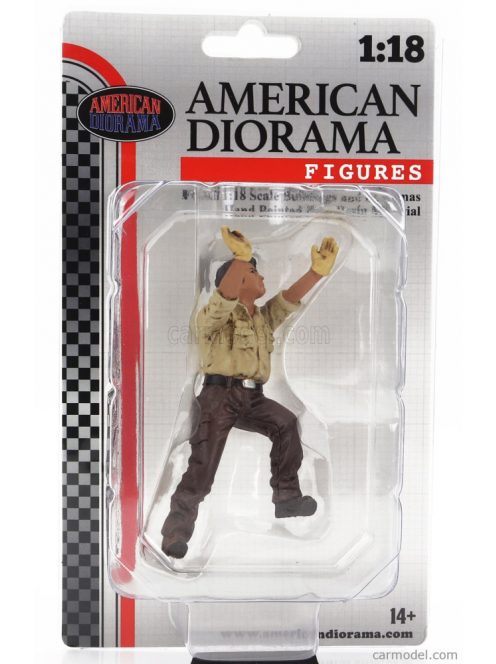 American Diorama - Figures Meccanico - Man Mechanic Crew 4X4 Offroad Camel Trophy 5 Beige Brown