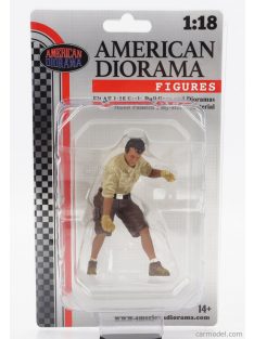   American Diorama - Figures Meccanico - Man Mechanic Crew 4X4 Offroad Camel Trophy 8 Beige Brown