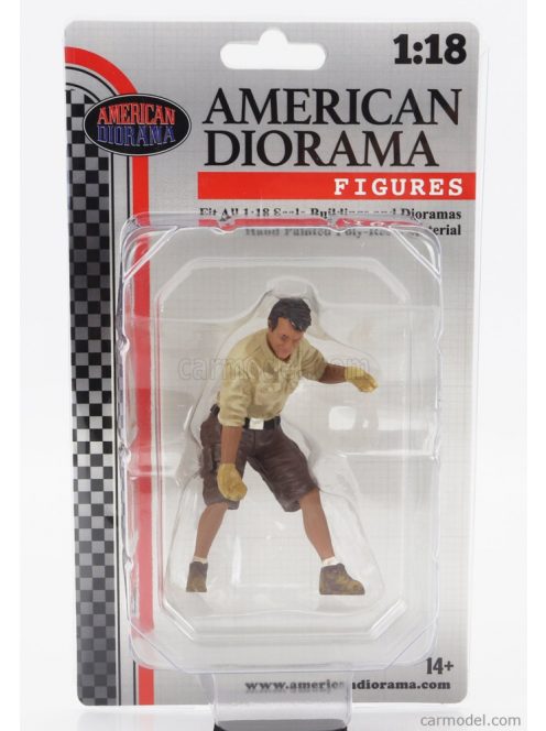 American Diorama - Figures Meccanico - Man Mechanic Crew 4X4 Offroad Camel Trophy 8 Beige Brown