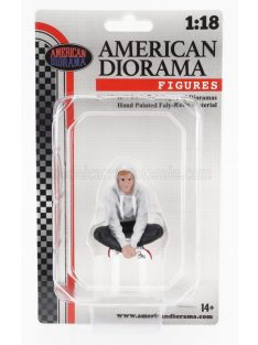 American Diorama - FIGURES MAN SITTING GREY BLACK