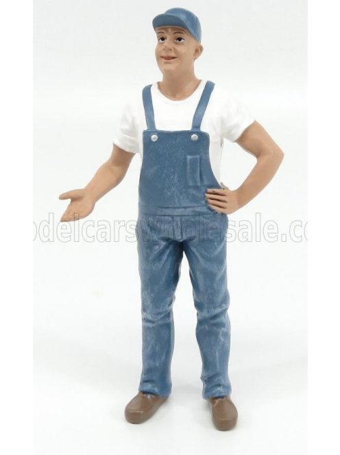 American Diorama - FIGURES BOB AGRICOLTORE - FARMER BLUE WHITE