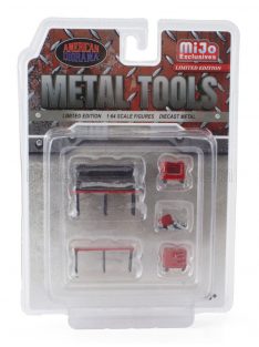   American Diorama - ACCESSORIES SET OFFICINA GARAGE TOOL GREY RED