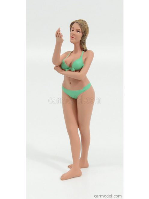 American Diorama - Figures Ragazza Calendario Agosto - Girl Calendar August Ii Series Pink Green