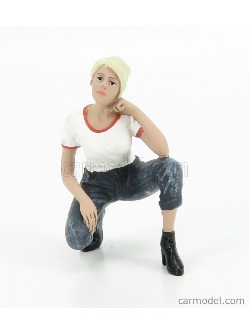 American Diorama - Figures Michelle - Car Girl In Tees Blue Pink