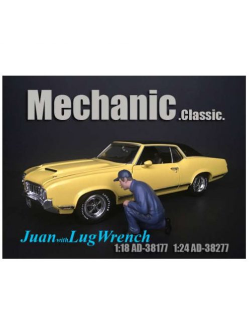 Americandiorama - 1:24 Figurines - Mechanic Juan With Lug Wrench