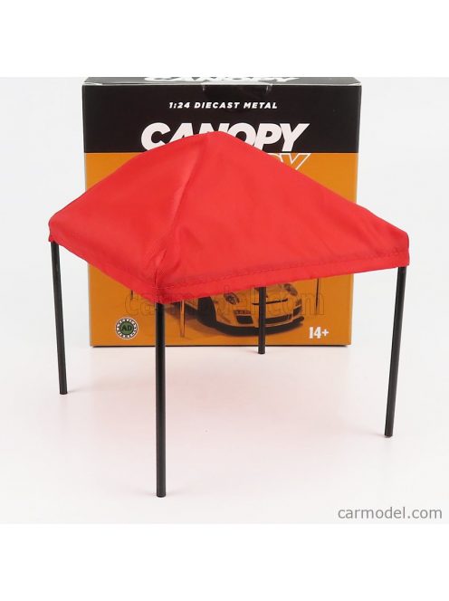 American Diorama - Accessories Canopy Set With Frame And Cover Red Black