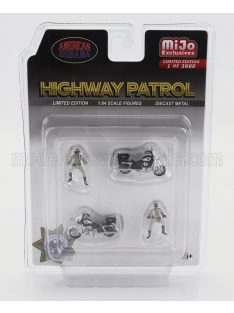   American Diorama - FIGURES SETX2 POLICEMAN WITH BIKERS HIGHWAY PATROL VARIOUS