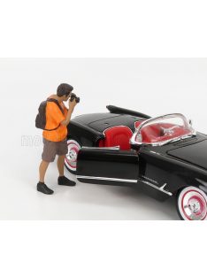   American Diorama - FIGURES MAN CAR MEET 2 - FIGURE VI ORANGE GREY