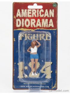   American Diorama - Figures Girl Car Meet 2 - Figure Iii White Blue