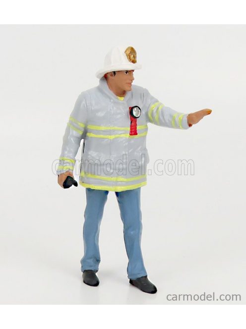 American Diorama - Figures Firefighters - Fire Captain Grey Blue