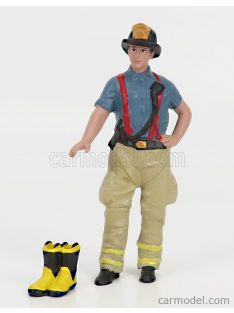   American Diorama - Figures Firefighters - Getting Ready Blue Beige