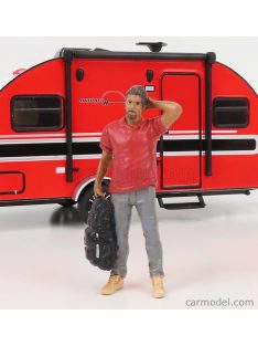 American Diorama - Figures Man Campers - Figure Iv Red Grey