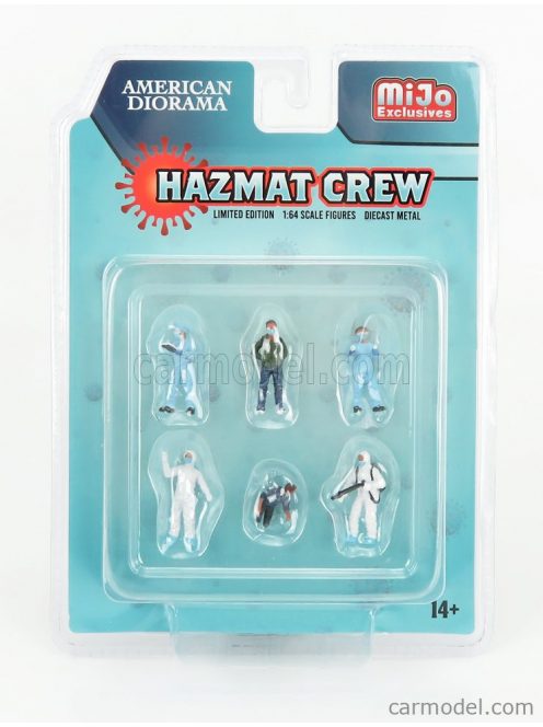 American Diorama - Figures Set 6X Hazmat Crew Figure Various