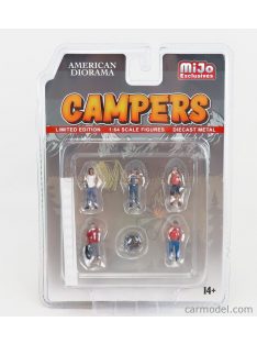   American Diorama - Figures Set Camper Campeggio - Camping Set Caravan Various