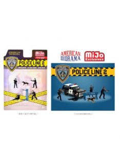   Americandiorama - 1:64 Figurines - Police Line Mijo Figure Set #2, Various