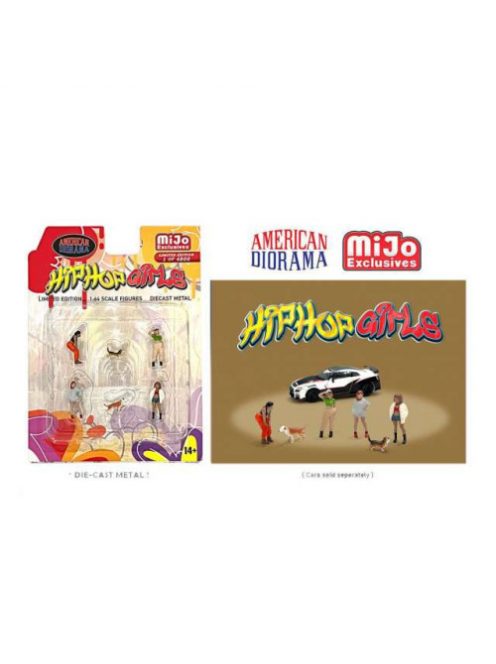 Americandiorama - 1:64 Figurines - Hip Hop Girls Figure Set, Various