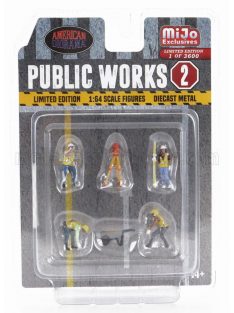   American Diorama - FIGURES SET 4X FIGURE PUBLIC WORK - 2 VARIOUS