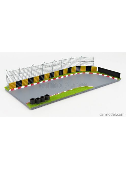 American Diorama - Accessories Diorama Gulf Race Track Light Blue Orange