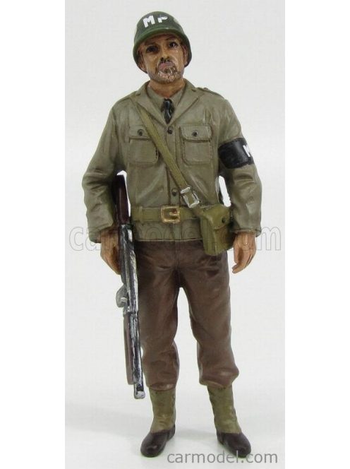 American Diorama - Figures Soldato Poliziotto Militare Con Fucile - Miltary Police Soldier Iii With Rifle Gun Green Brown