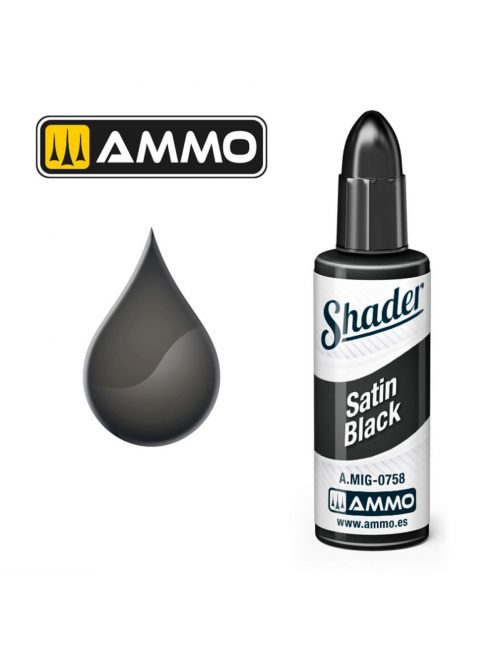 AMMO by MIG Jimenez - MATT SHADER Satin Black