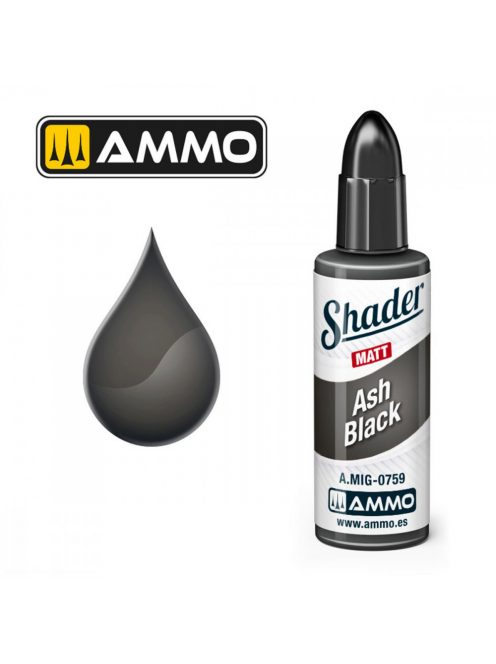 AMMO by MIG Jimenez - MATT SHADER Ash Black