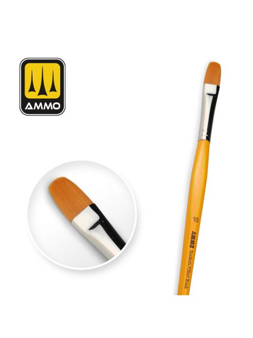 AMMO by MIG Jimenez - 10 Synthetic Filbert Brush with T-Handle