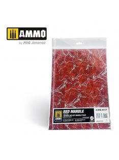 AMMO - Red Marble. Square Die-cut Marble Tiles - 2 pcs