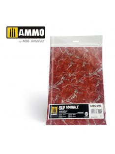   AMMO - Red Marble. Round Die-cut for Bases for Wargames - 2 pcs