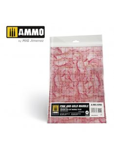   AMMO - Pink and Gold Marble. Square Die-cut Marble Tiles - 2 pcs.