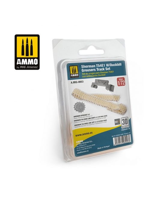 AMMO by MIG Jimenez - 1/72 Sherman T54E1 with Duckbill Grousers Tracks Set