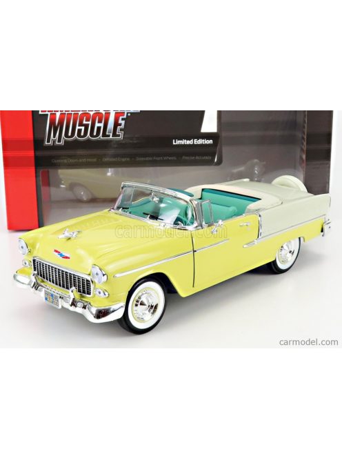 Autoworld - Chevrolet Bel Air Cabriolet Open 1955 Yellow Silver