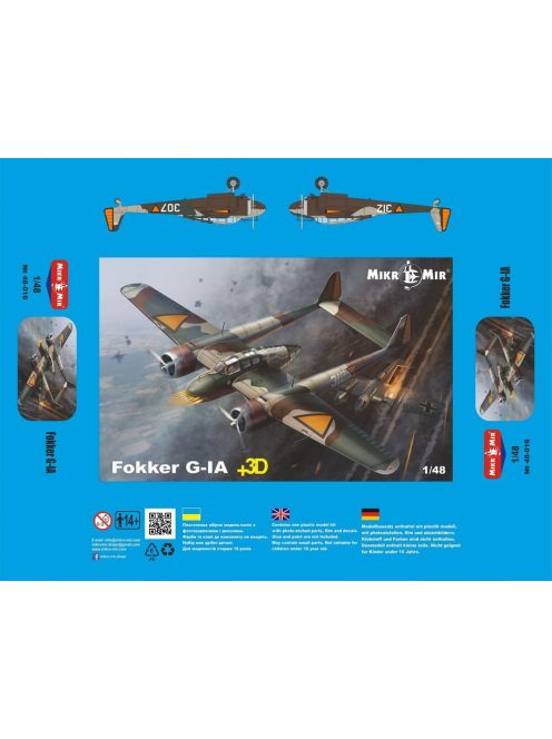 Micro Mir  AMP - Fokker G-IA + 3D details