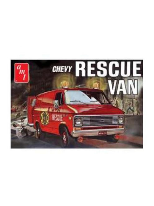 AMT - 1975 Chevrolet Rescue Van molded in red